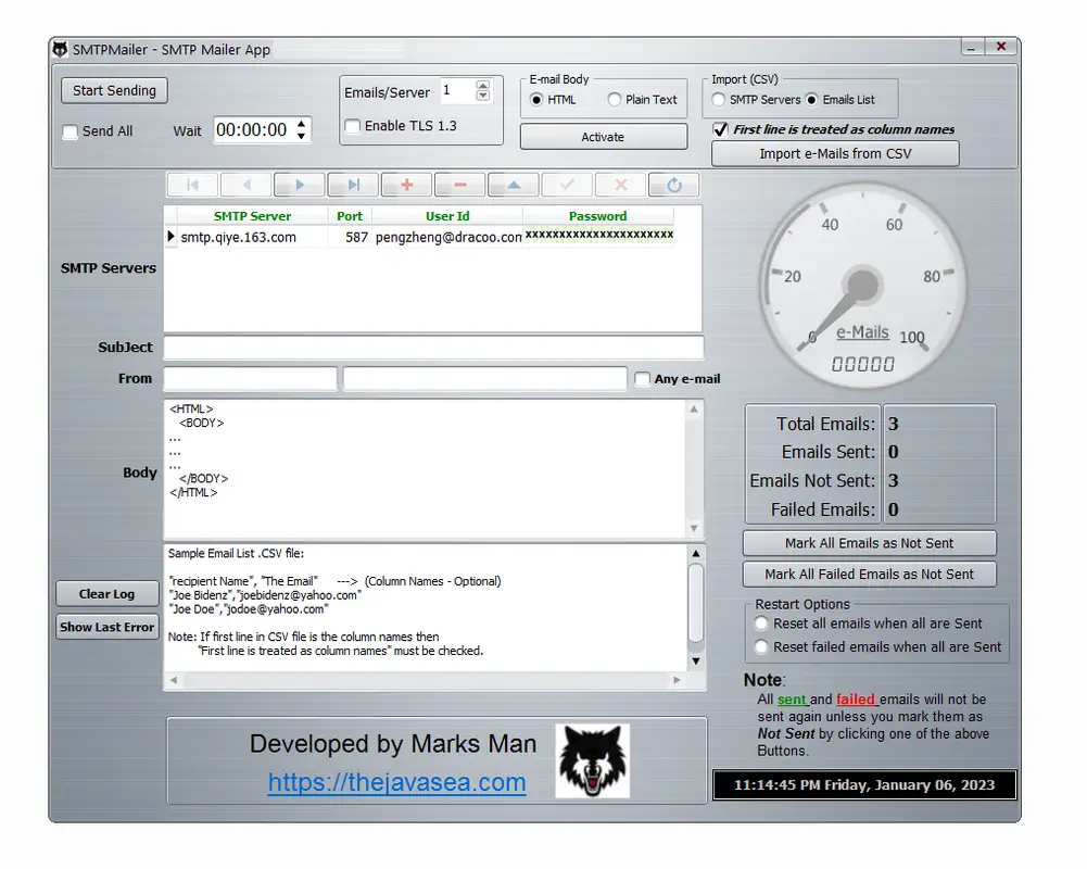 SMTP Mailer By Marks Man 2024